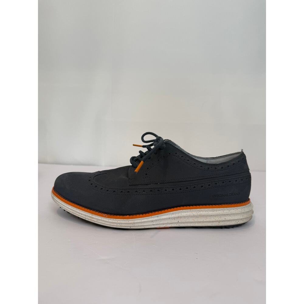 Cole Haan OriginalGrand Wingtip Oxford Men 11.5 Navy Nubuck GrandOS C34461 - Picture 3 of 7